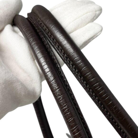 GUCCI Vintage Monogram Horsebit Chain Shoulder Bag Beige Brown Canvas [105425] - Picture 12 of 13